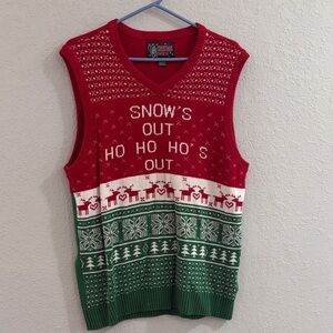 Ugly Christmas Sweater Red Knit Holiday Pullover